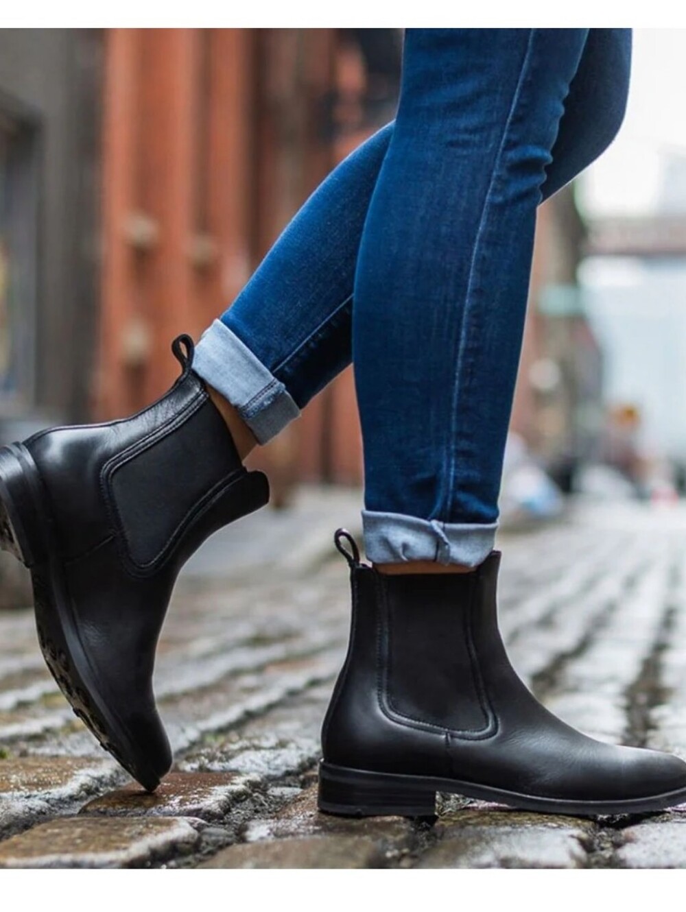 Thursday Boot Company Womens Duchess Black Leather Chelsea Boots Size 9.5 Chic